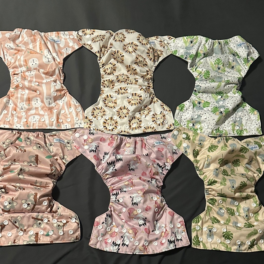 Assorted Patterned Cloth Diapers for Kids